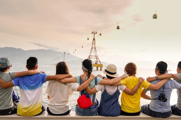 Diverse group celebrating and recognising each other